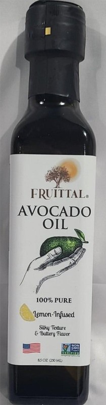 Fruittal Lemon-Infused Avocado Oil 100% Pure, Made in the USA 8.5oz BB 8/27