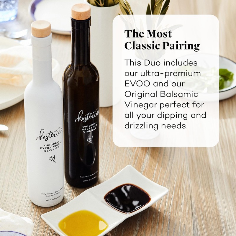 Kosterina Extra Virgin Olive Oil & Balsamic Vinegar Gift Set | Greek EVOO + M... gallery