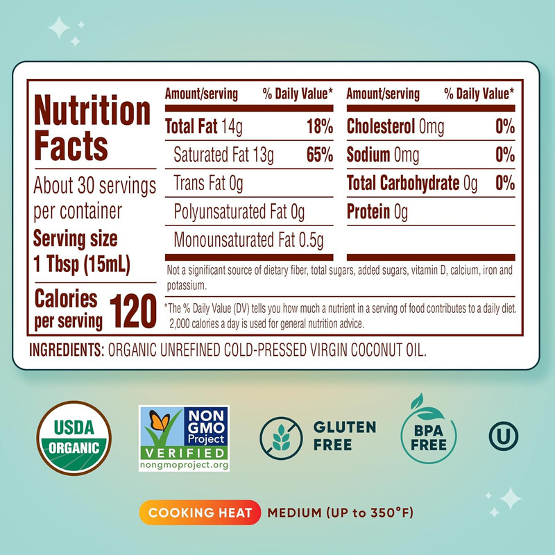 Nutiva, Organic Coconut Oil, 15 Fl Oz gallery