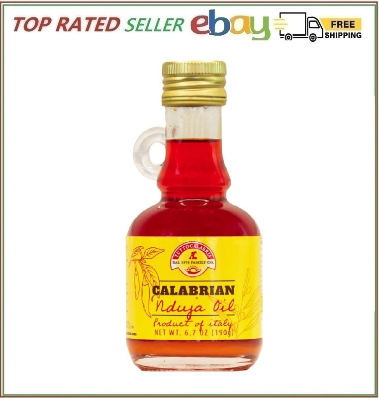 TUTTOCALABRIA Calabrian 'Nduja Oil, Authentic Olive Oil infused with Nduja, Made