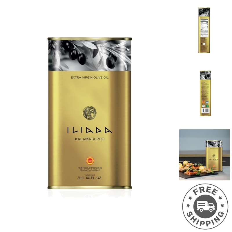 Versatile 3L Extra Virgin Olive Oil from Kalamata – Pure Greek Taste for Chefs