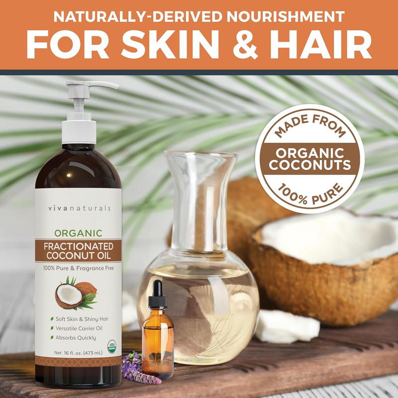 Organic Fractionated Coconut Oil - 16 Fl Oz for Skin & Hair gallery