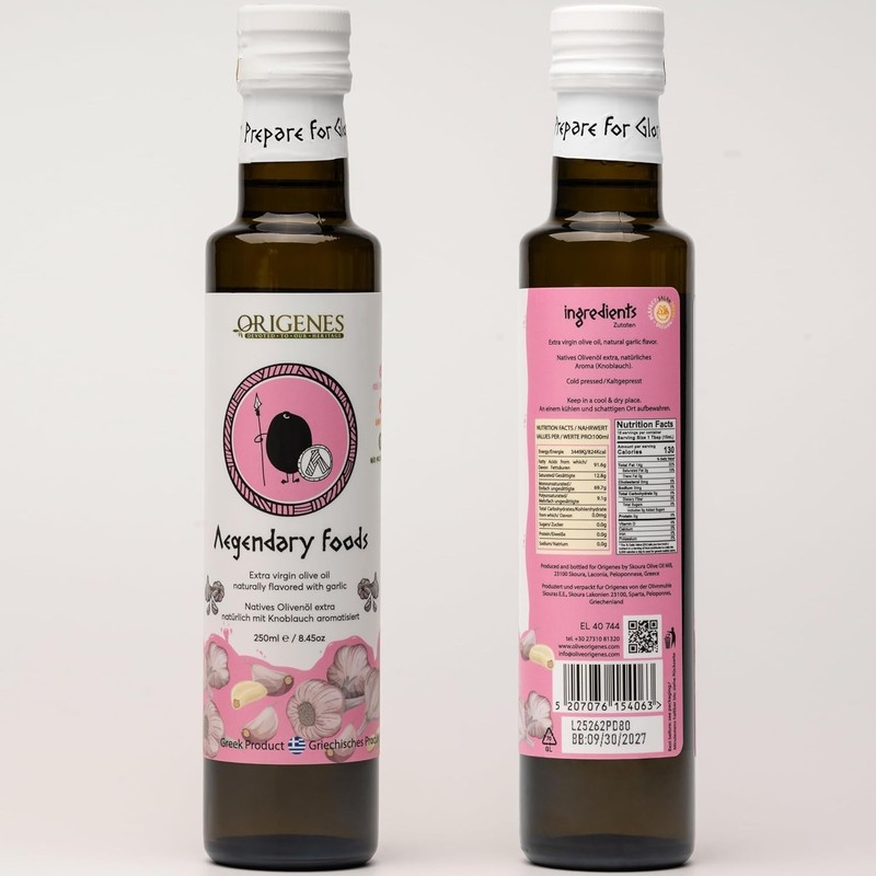 Pack of 2 Extra Virgin Flavored Olive Oil, 1 Bottle Garlic, 1 Bottle Chili In... gallery