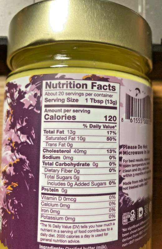 Garlic Infused Grass Fed Ghee Lactose Free Spreadable Cooking Butter 9 Oz USA gallery