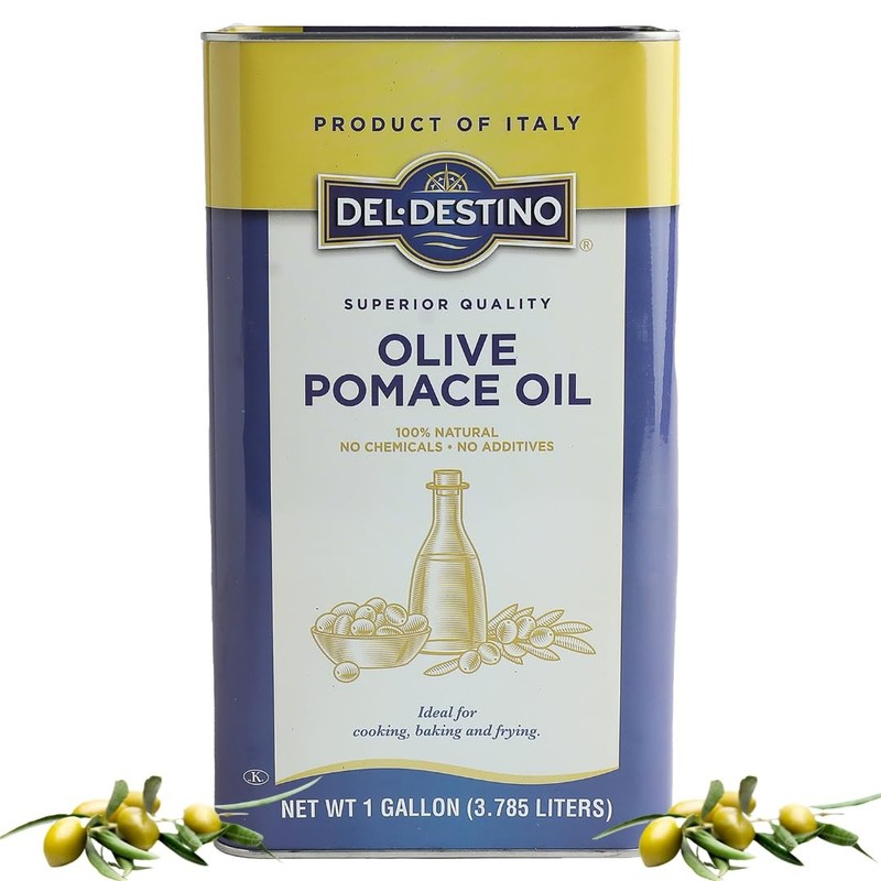 Del Destino Pomace Oil, Milder Olive Taste, Product of Italy 1 Gallon Tin