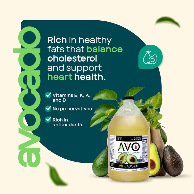 AVO Bulk Avocado Oil for Cooking 1 Gallon (128 fl oz), Non-GMO 128 Fl Oz gallery