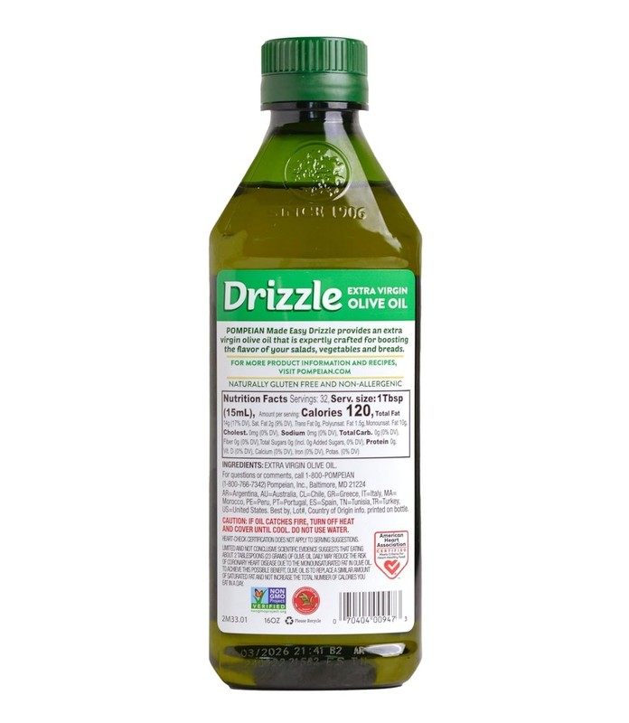 Made Easy Drizzle Extra Virgin Olive Oil, Contains Polyphenols, First Cold Pr... gallery
