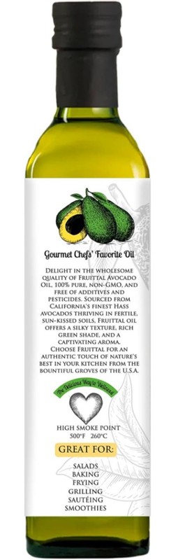 Fruittal Lemon-Infused Avocado Oil 100% Pure, Made in the USA 8.5oz BB 8/27 gallery