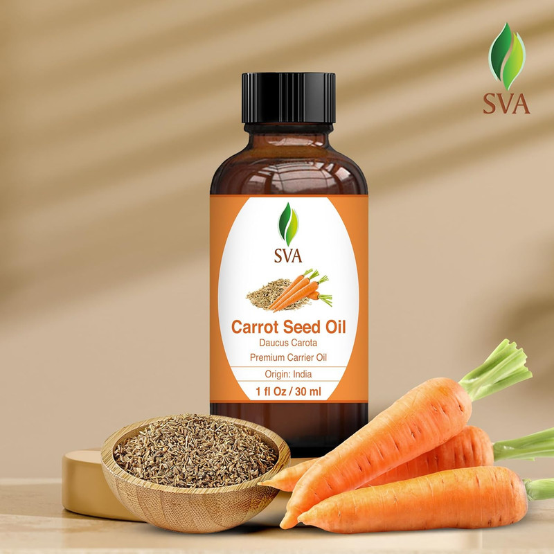 SVA Carrot Seed Oil - 1 Fl Oz – 100% Natural Cold Pressed Carrot Oil - for Face, gallery