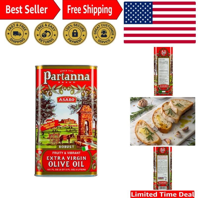 100% Castelvetrano EVOO – 101 Fl Oz Cold-Pressed Olive Oil from Sicily