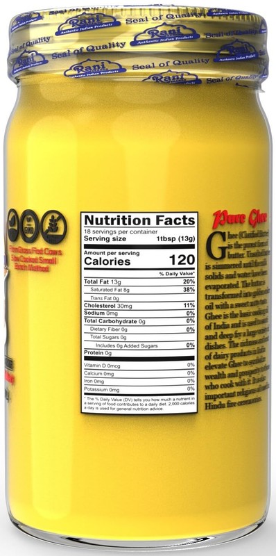 Rani Ghee Pure & Natural from Grass Fed Cows (Clarified Butter) 8oz (227g) gallery