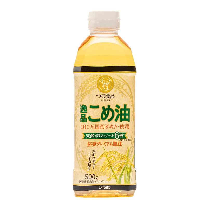 Tsuno Japanese Premium Rice Oil 500g Rice Bran Oil つの食品 国産 逸品こめ油 米油 16.9oz