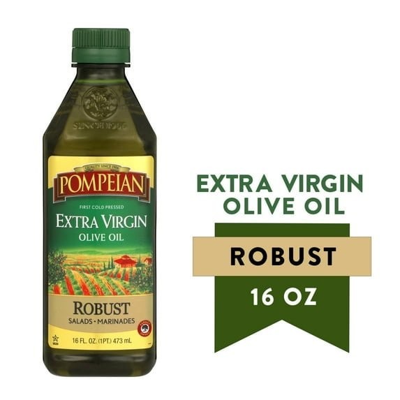 Pompeian Robust Extra Virgin Olive Oil 16 fl oz First Cold Pressed Olive Oil