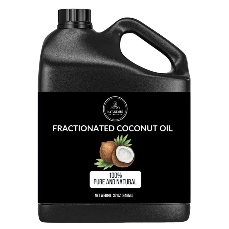 Natural Fractionated Coconut Oil 32oz – Ultimate Softening for Skin and Hair