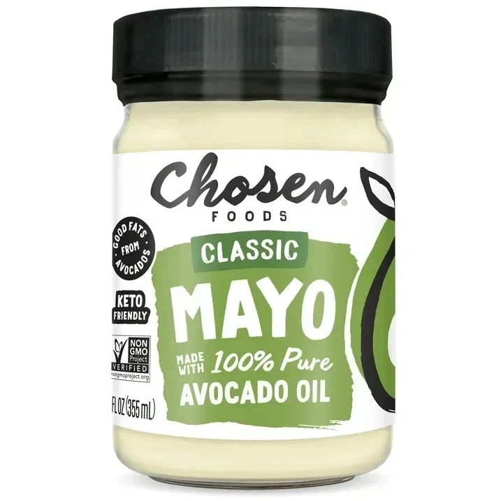 Chosen Foods 100% pure Avocado oil Classic Mayo 12 fl Oz Jar…