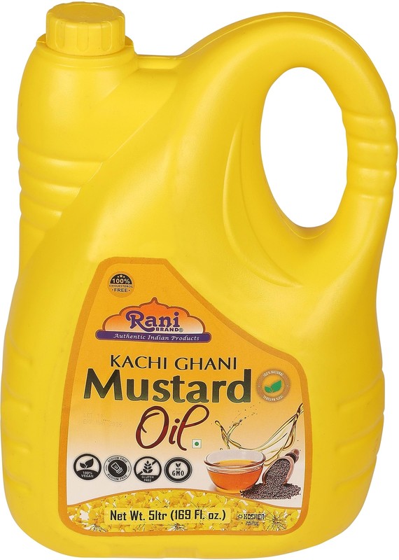 Rani Mustard Oil (Kachi Ghani) 169 Ounce (5 Liter) Pack of 2 gallery