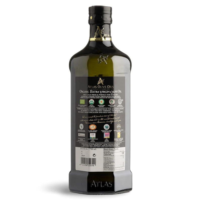 Atlas 750 mL Organic Cold Press Extra Virgin Olive Oil – Moroccan Polyphenol gallery