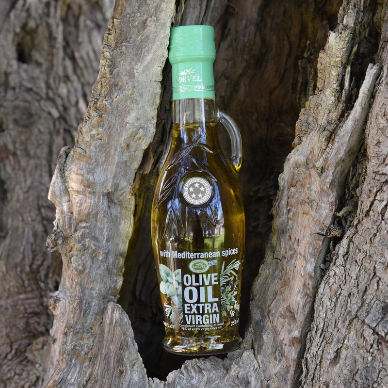 KORVEL Greek EVOO with Mediterranean herbs, Amphora 8.45 fl oz-2 pack gallery
