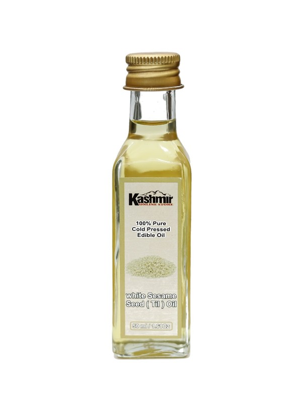 100% Pure And Natural Cold Pressed Press Edible White Sesame Oil 50ML.
