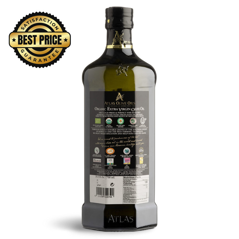 Atlas 750 mL Organic Cold Press Extra Virgin Olive Oil 25.5 Fl Oz (Pack of 1) gallery