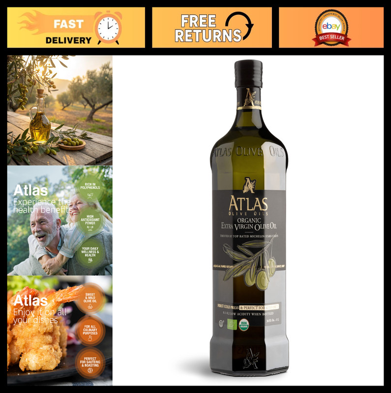 Cold Press Extra Virgin Olive Oil – Polyphenol Rich, Organic, Unprocessed, Moroc