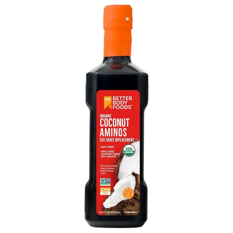 BetterBody Foods Organic Coconut Aminos, Soy Sauce Alternative, 16.9 Ounces