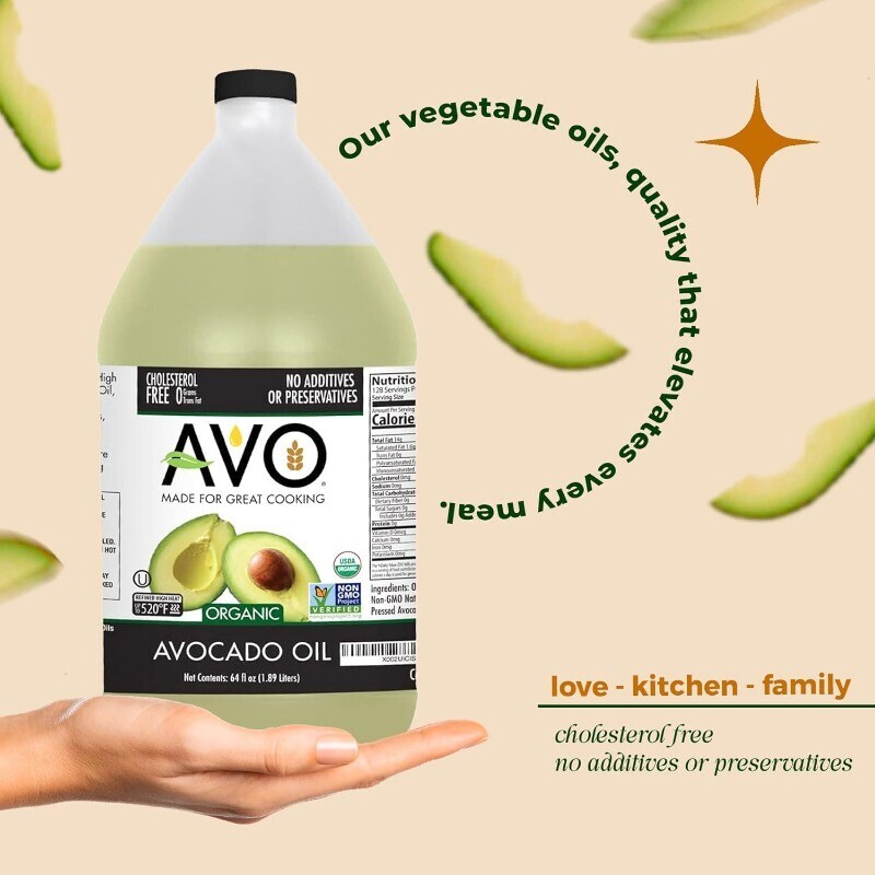 ORGANIC 100% AVOCADO Oil Frying General Cooking 64 Fl-oz Naturally Processed gallery