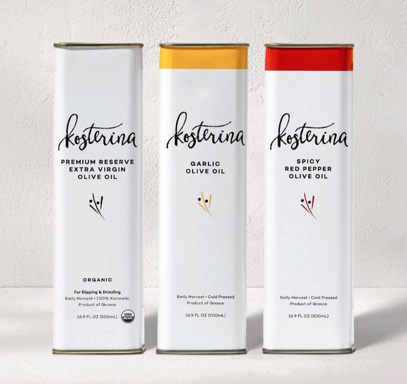 New Kosterina Olive Oil Trio 3×16.9oz – Spicy Red Pepper, Garlic & Original EVOO