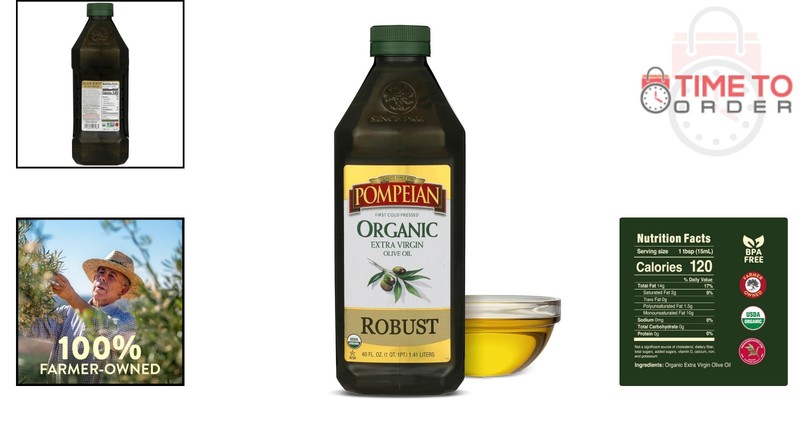 Organic Extra Virgin Olive Oil 48 Fl Oz Cold Pressed Robust Flavor Salad gallery