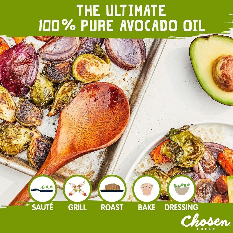 100% Pure Avocado Oil, Keto Diet Friendly, Kosher Oil for Baking, High-Heat C... gallery