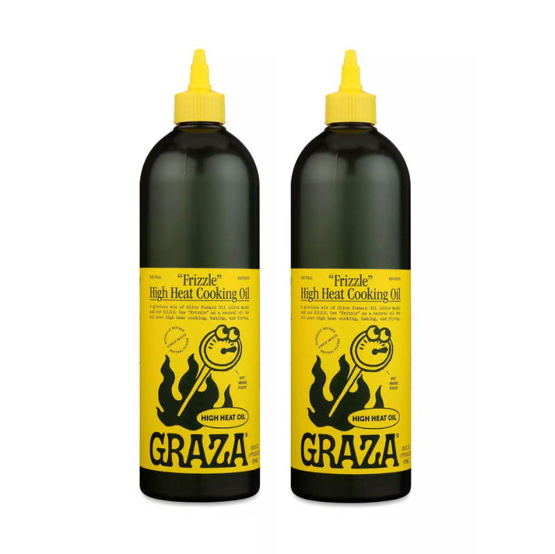 Graza Frizzle High Heat Cooking Oil Squeeze Bottle 25.3 fl oz ( pack of 2 )
