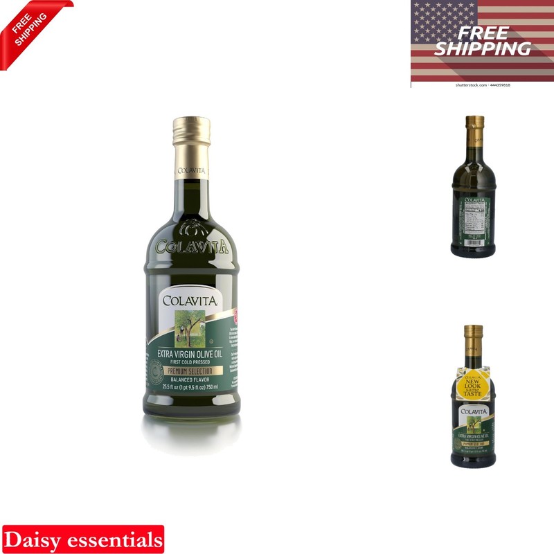 Extra Virgin Olive Oil 25.5 Fl Oz Pack of 2 Kosher Mediterranean Cooking Oil