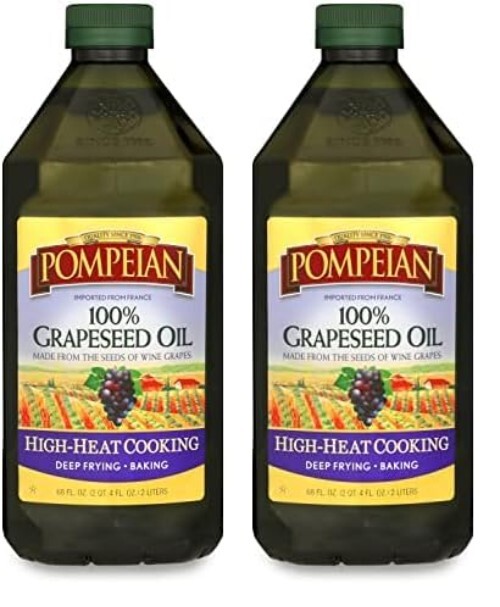 High Smoke Point 100% Grapeseed Oil for Healthy Cooking - 68 FL OZ (Set of 2) gallery