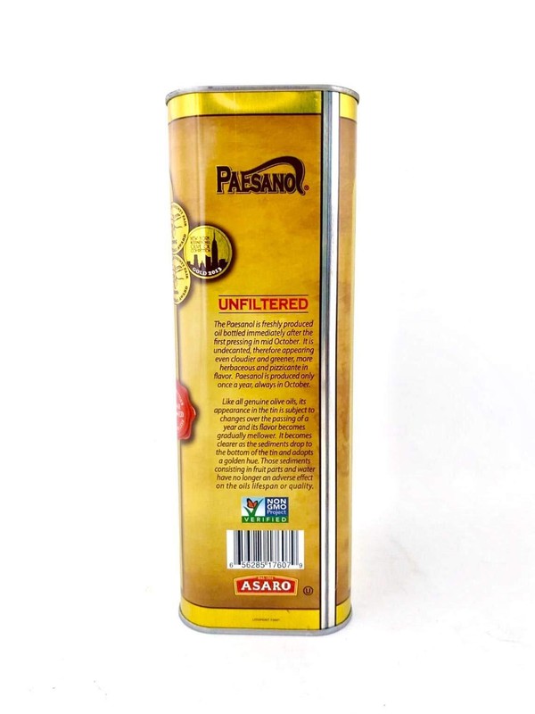 Paesanol Extra Virgin Oil Olive Unfiltered 101.4 Fl Oz gallery