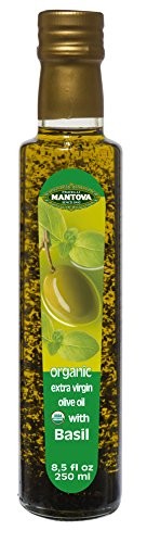 Basil Organic Flavored Extra Virgin Olive Oil 8.5 Oz, (pack of 2) infused wit…