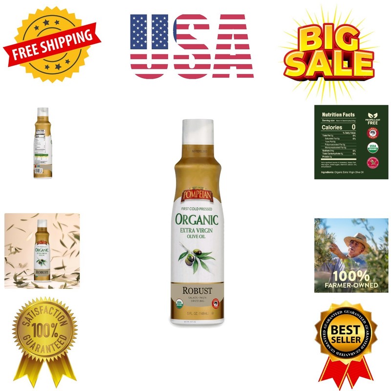 USDA Certified Organic Extra Virgin Olive Oil Non-Stick Cooking Spray, No Pro…