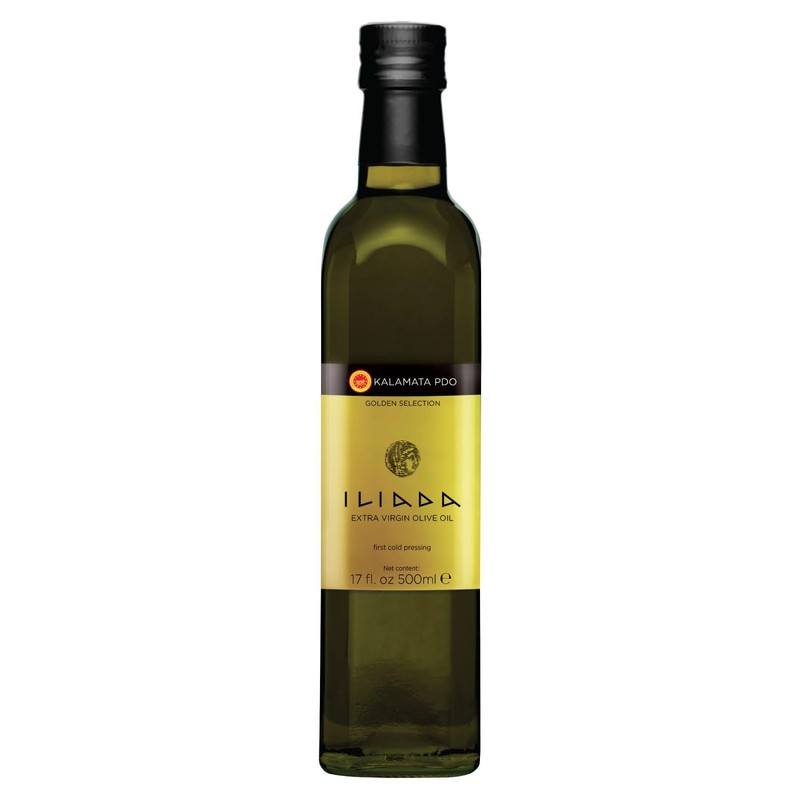 Iliada Kalamata PDO Extra Virgin Olive Oil, 500mL | 16.91 Fl Oz (Pack of 1)