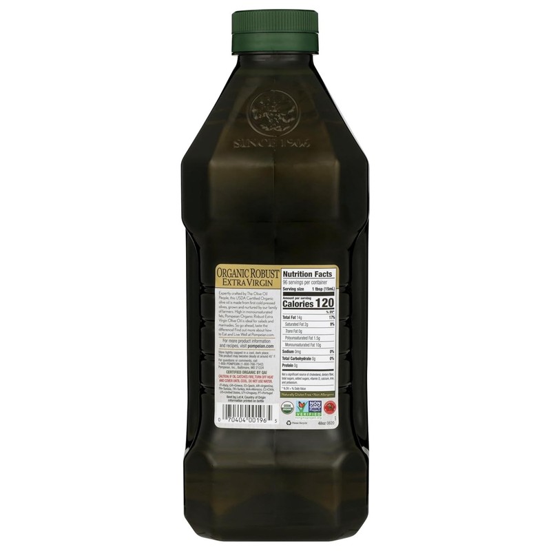 Robust Organic Extra Virgin Olive Oil - 48 fl oz - 1.41 L - First Cold Presse... gallery