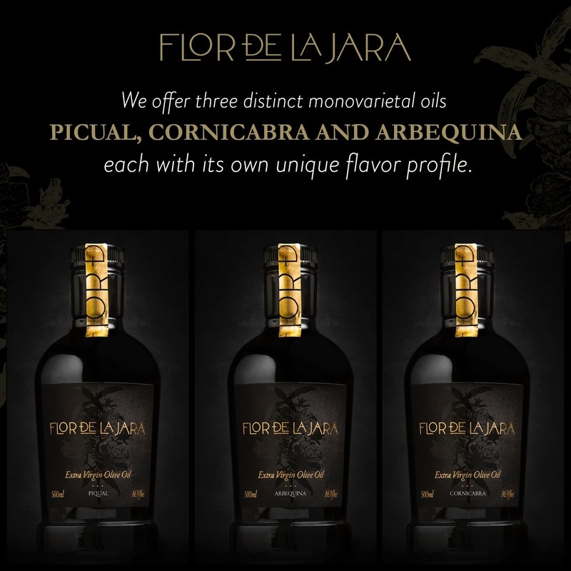 FLOR DE LA JARA Premium Extra Virgin Olive Oil from Spain, First Cold Pressed... gallery