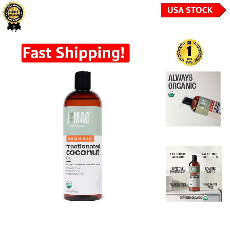 Versatile 16 Fl Oz Organic Coconut Oil for Hair Conditioners & Aromatherapy
