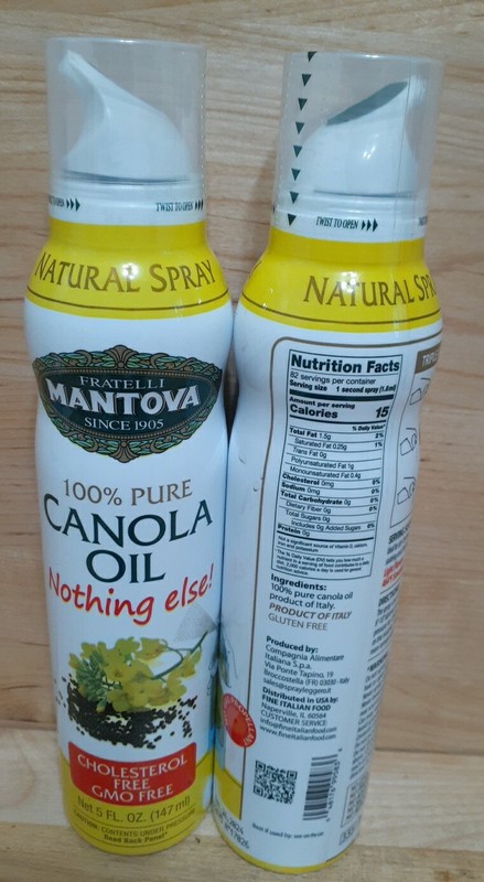6 CANS: FRATELLI MANTOVA 100% PURE Canola Oil Spray 5 oz NO: gluten/presrv ITALY gallery