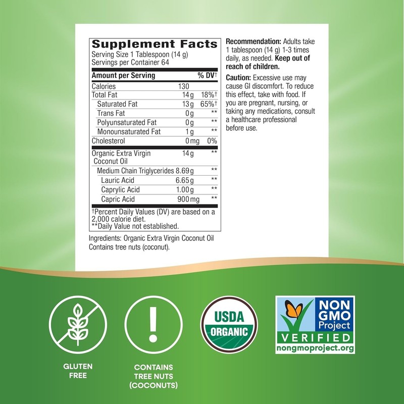Healthy Cooking Essential: Organic Cold-Pressed Extra Virgin Coconut Oil - 32 Oz gallery