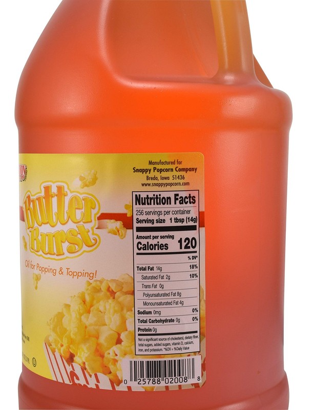 Popcorn Butter Oil with Beta Carotene 1 Gallon Movie Theater Flavor gallery
