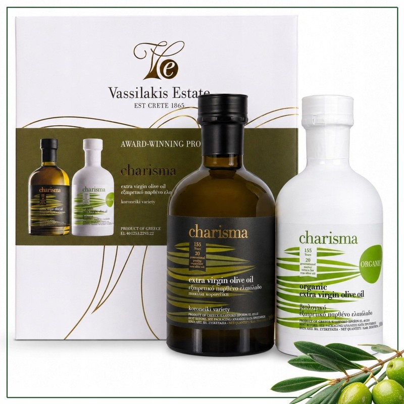 Vassilakis Estate Charisma Olive Oil Set 2x100ml Extra Virgin Olive Oil &…