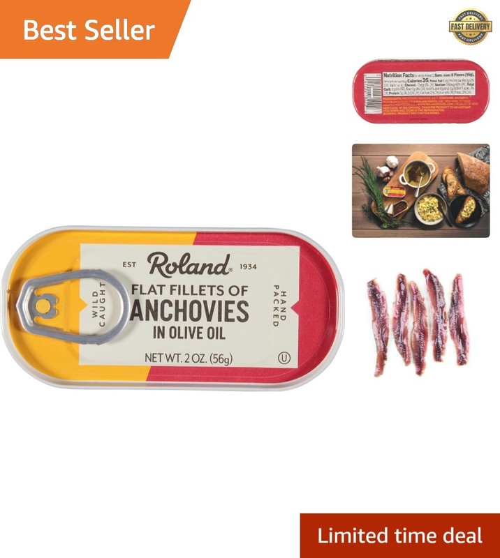 Anchovies, Flat In Olive Oil, 2 oz