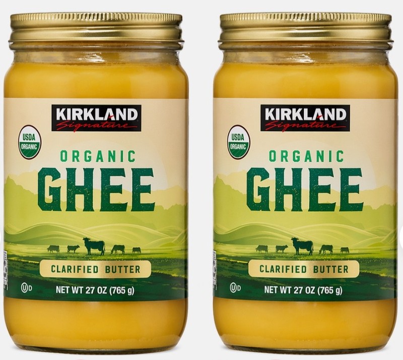2-Pack Kirkland Signature Organic Ghee Clarified Butter, 27 oz. EXP 07/2027