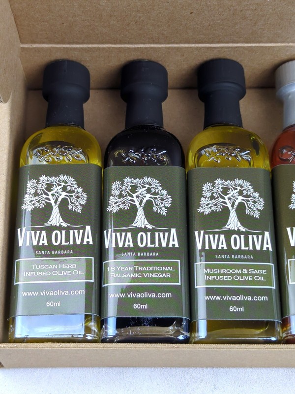 VIVA OLIVA 6 60ml 2oz Variety Gift Set, Premium Flavored Olive Oils & Vinegars gallery
