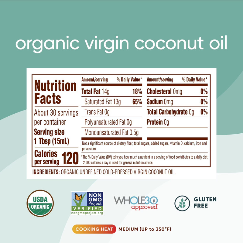 Nutiva Organic, Cold-Pressed, Unrefined, Virgin Coconut Oil from Fresh, non-GMO, gallery