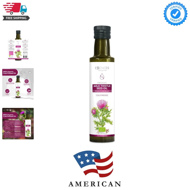 Organic Milk Thistle Oil 8.5 Fl Oz | 250ml | 100% Natural Cold-Pressed Oil | …