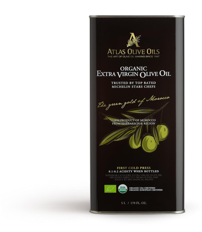 Atlas Bulk Organic Moroccan Extra Virgin Olive Oil High Polyphenols 170oz gallery
